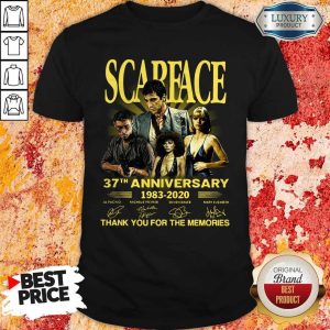 Official Scarface 27th Anniversary 1983 2020 Thank You For The Memories Signatures Shirt