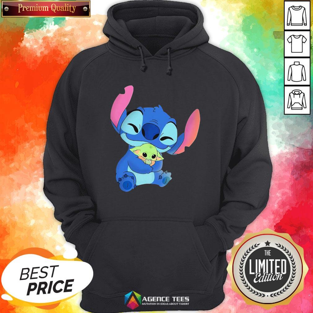 Awesome Baby Stitch Hug Baby Yoda Shirt
