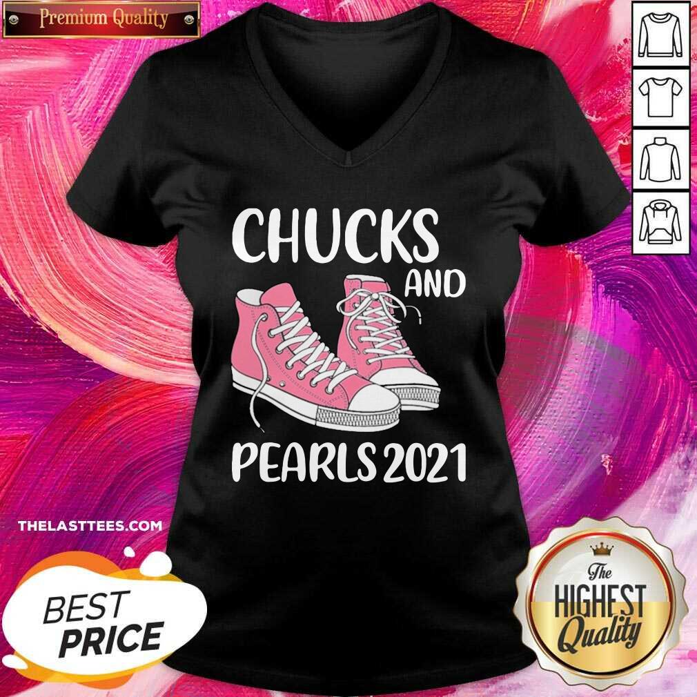 Awesome Chucks And Pearls 2021 Valentine Shirt