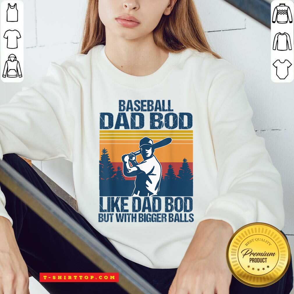 Baseball Dad Bod Like Dad Bod But With Bigger Balls Vintage Shirt