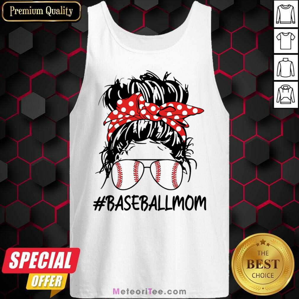Baseball Mom Life Messy Bun Mom Game Day Shirt