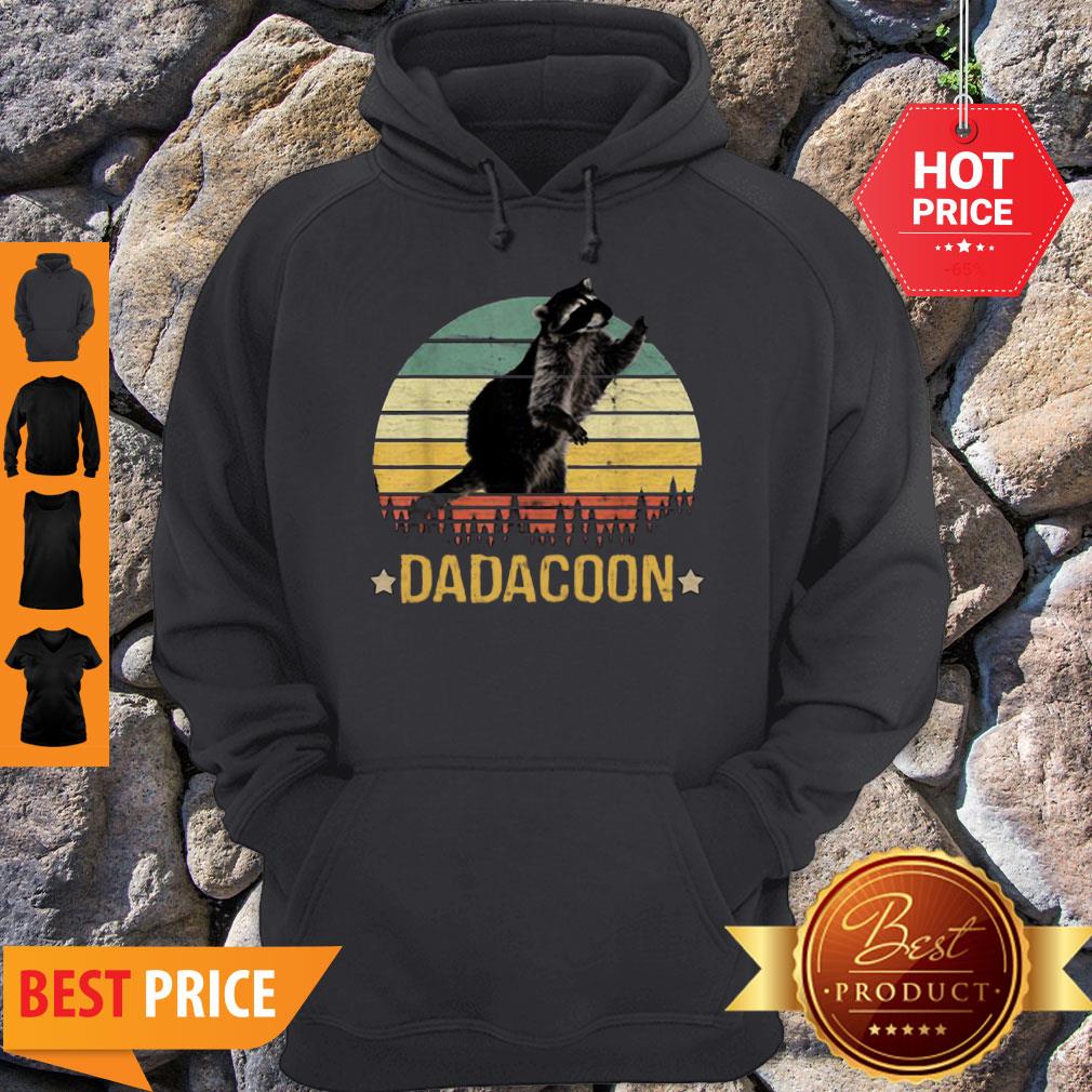 Beautiful Dadacoon Raccoon Fathers Day 2020 Sunset Shirt