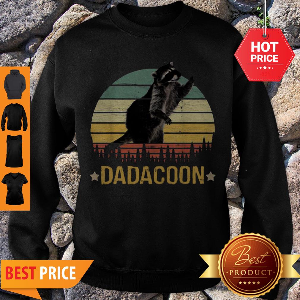 Beautiful Dadacoon Raccoon Fathers Day 2020 Sunset Shirt