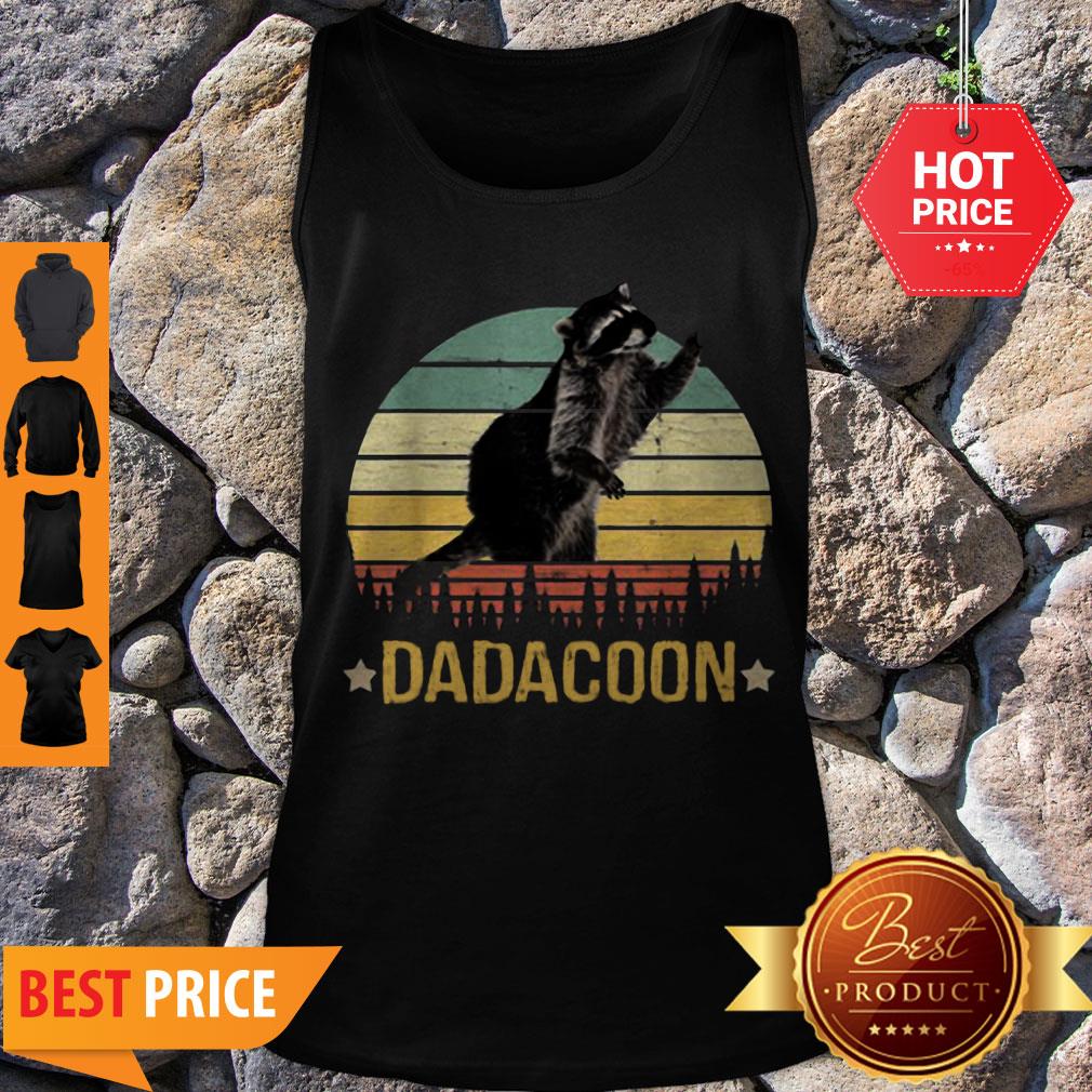Beautiful Dadacoon Raccoon Fathers Day 2020 Sunset Shirt