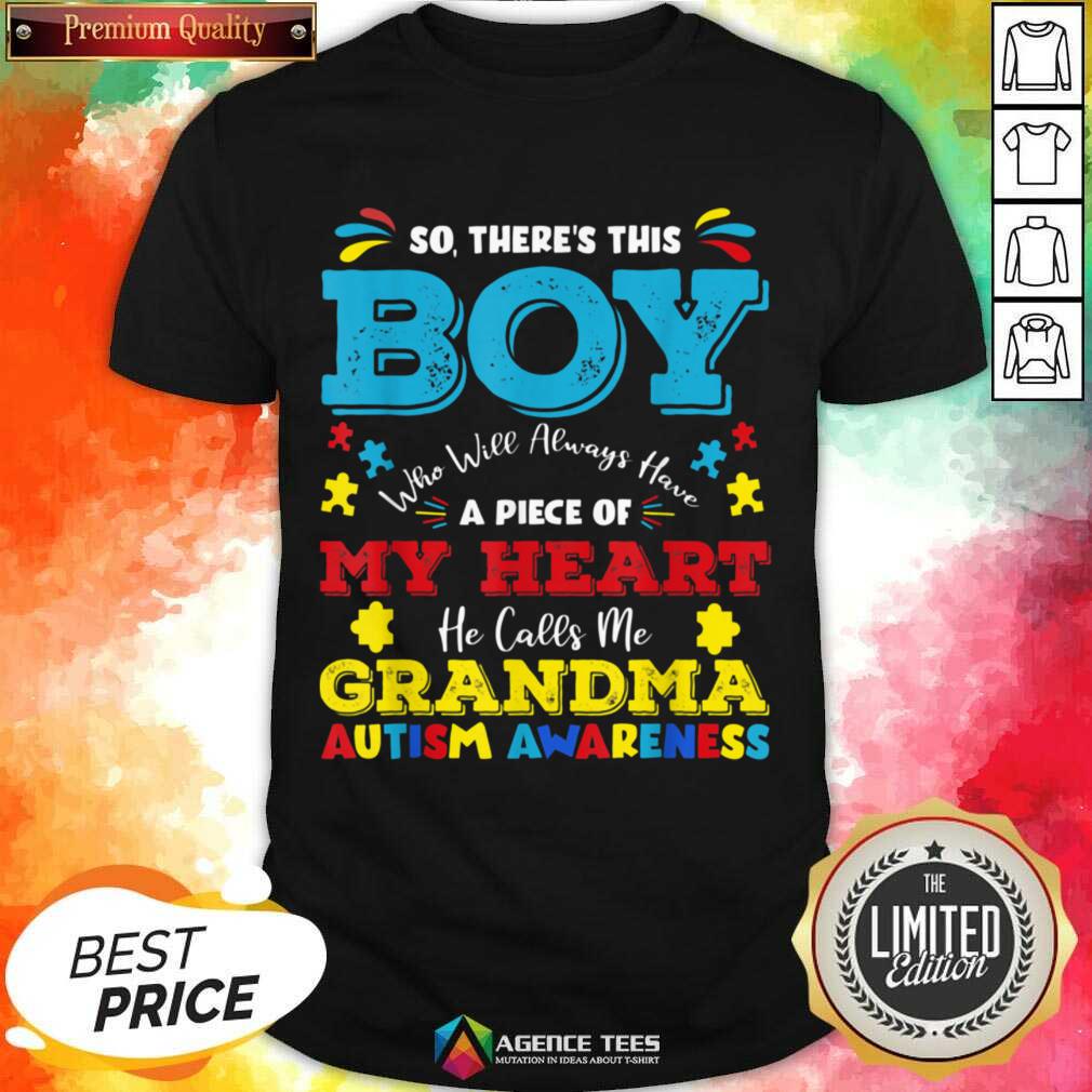 Boy Calls Me Grandma 9 Autism Awareness Shirt
