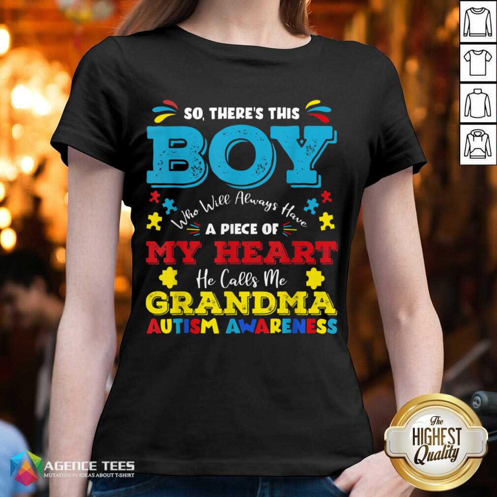 Boy Calls Me Grandma 9 Autism Awareness Shirt