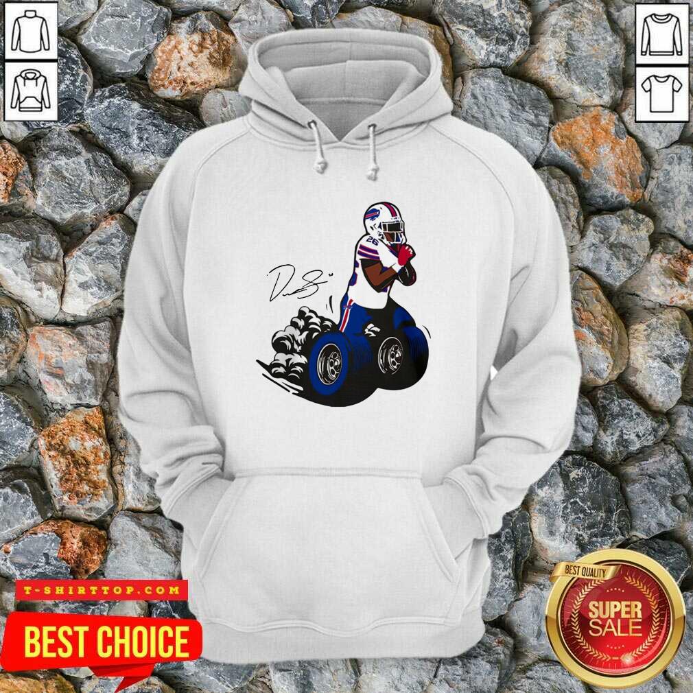 Buffalo Bills Fan Box Devin Singletary Motor Signature Shirt