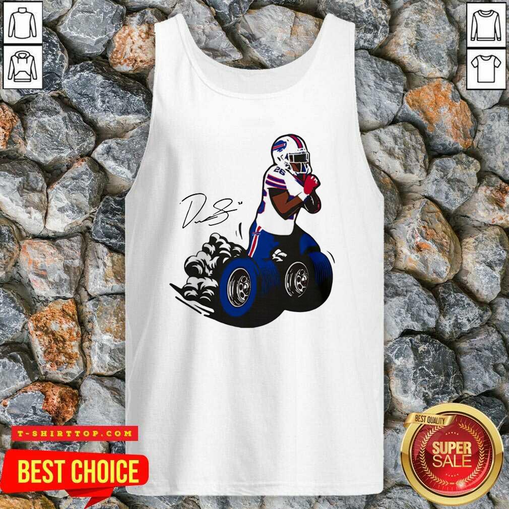 Buffalo Bills Fan Box Devin Singletary Motor Signature Shirt