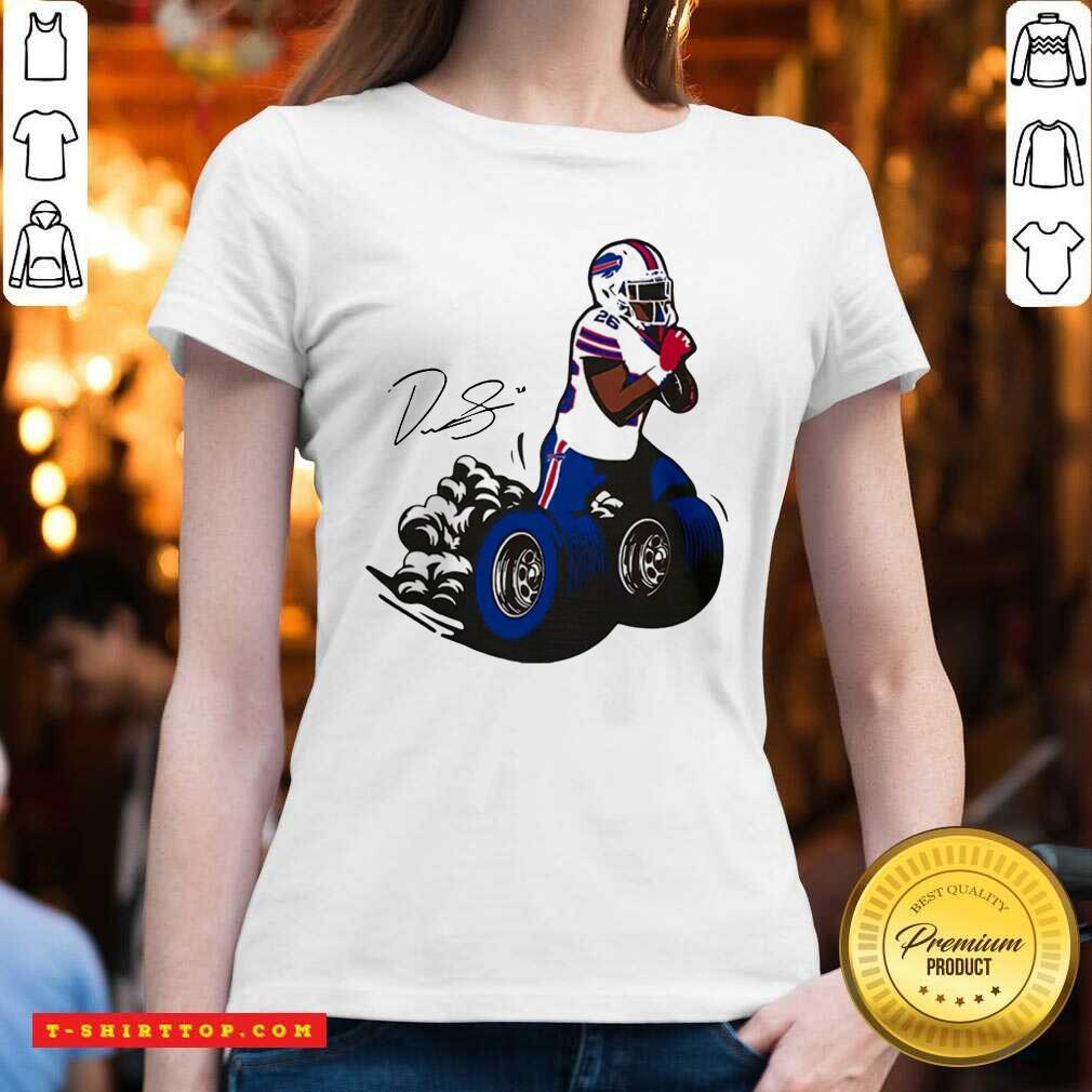 Buffalo Bills Fan Box Devin Singletary Motor Signature Shirt