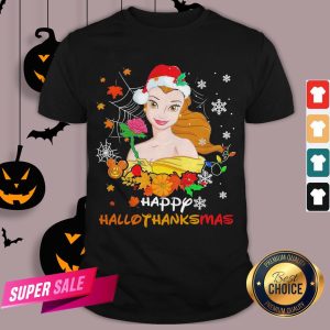 Funny Belle Happy Hallothanksmas Shirt