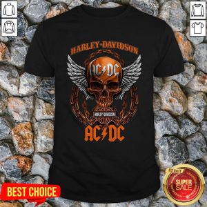 Skull Harley Davidson Motorcycles Ac Dc Shirt