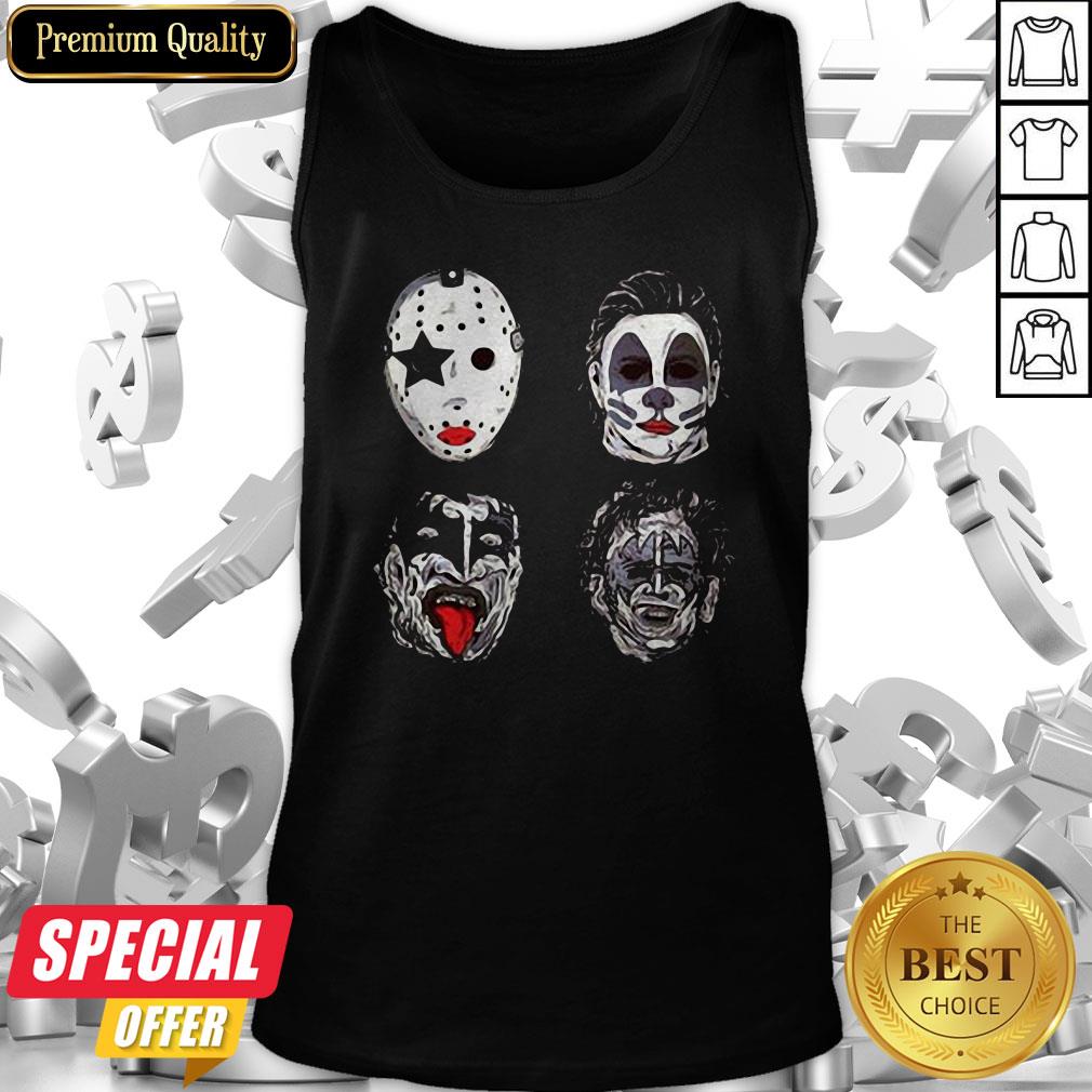 Horror Movie Character Faces Halloween Shirt