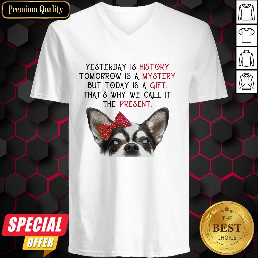 chihuahua-yesterday-is-history-tomorrow-is-a-mystery-but-today-is-a-gift-thats-why-we-call-it-the-present-v-neck.jpg