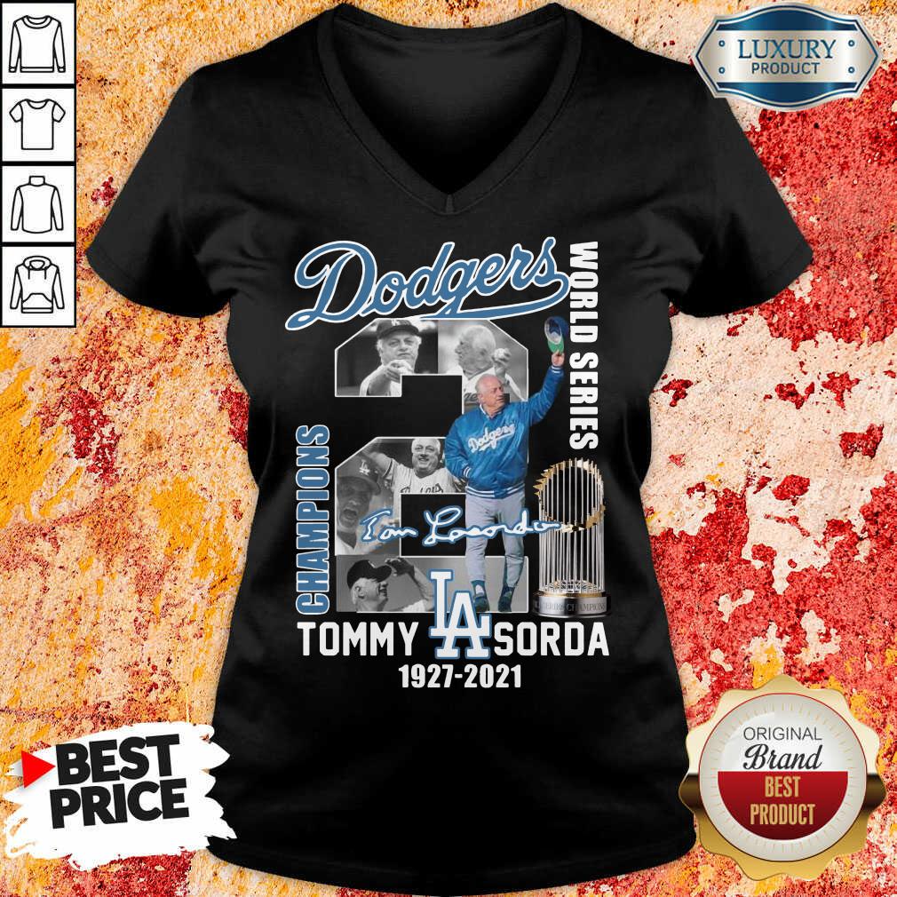 Confident LA Dodgers World Series Champions 2 Tommy Lasorda Shirt