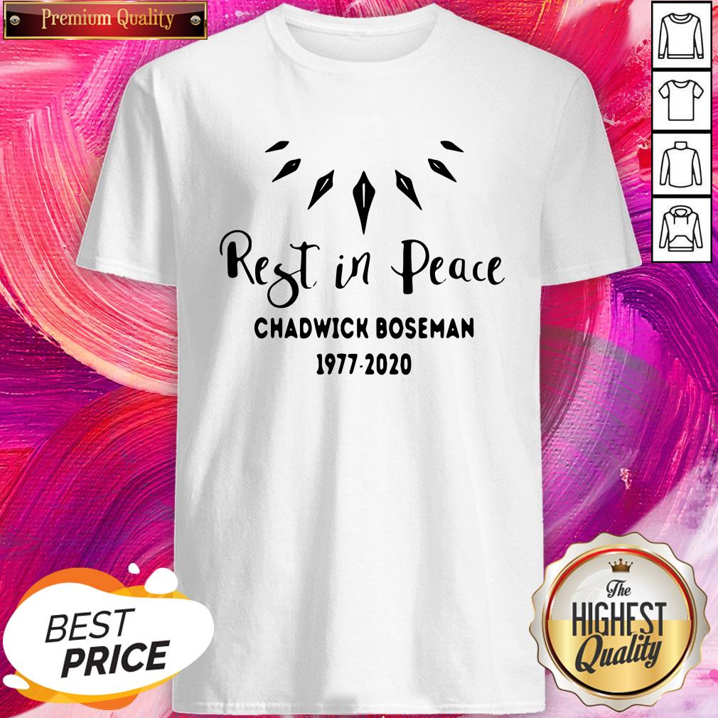 Cool Black Panther Rest In Peace Rip Chadwick 1977 2020 Shirt