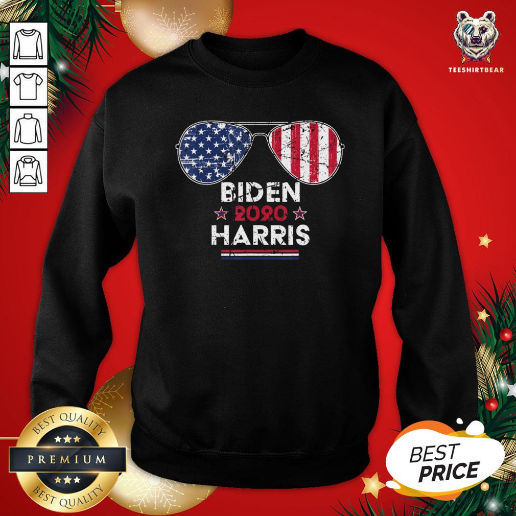 Cute Biden Harris 2020 Aviator Sunglasses American Flag Shirt