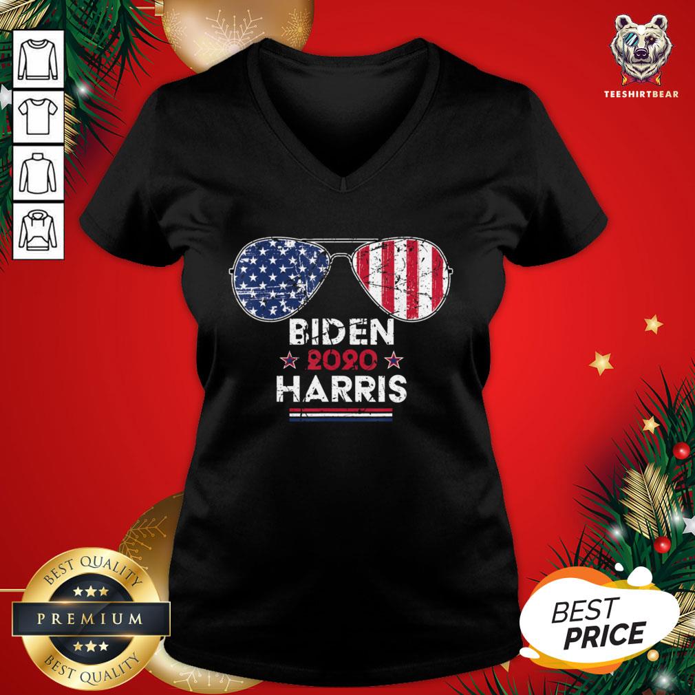 Cute Biden Harris 2020 Aviator Sunglasses American Flag Shirt