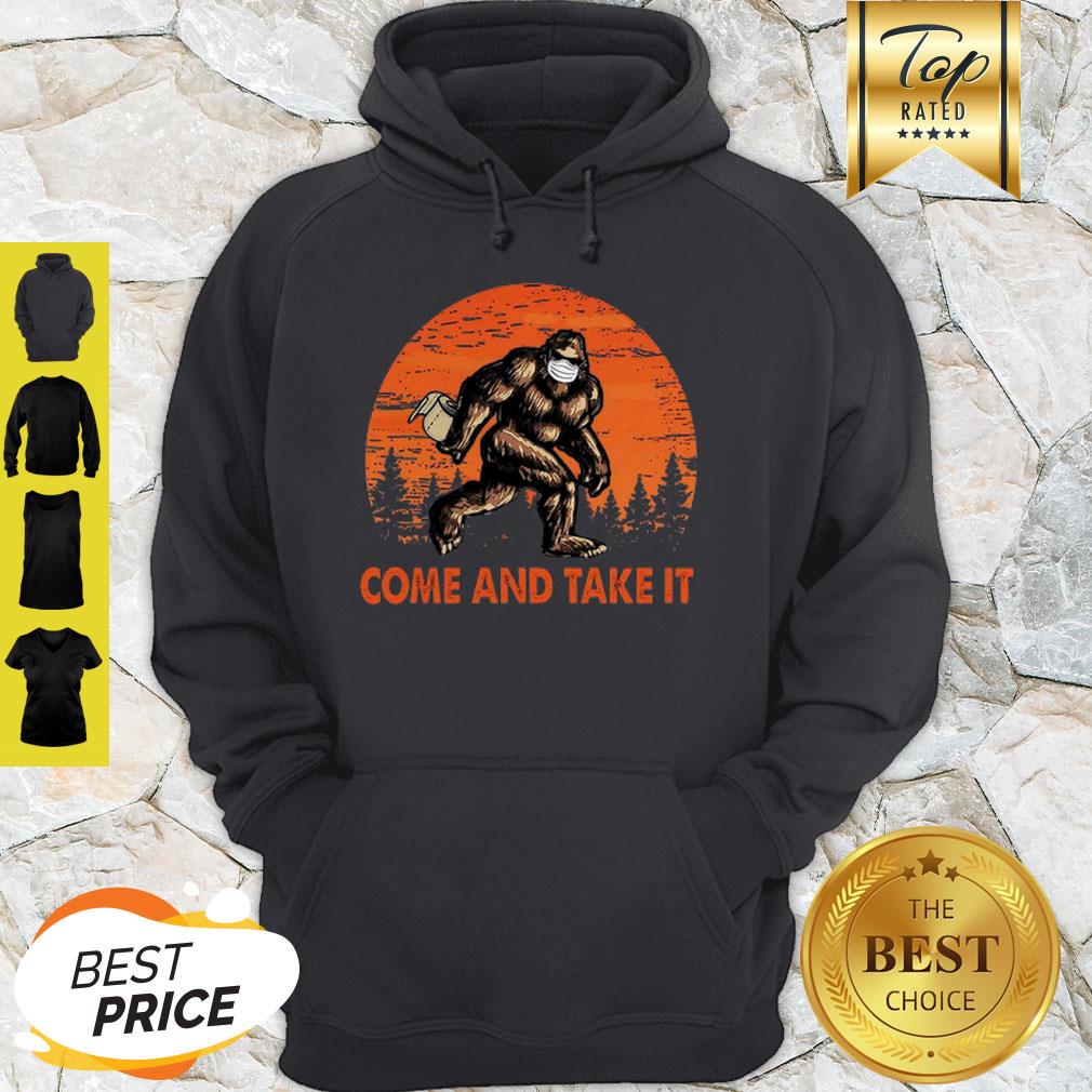 Cute Bigfoot Sasquatch Come And Take It Sunset Toilet Paper Shirt