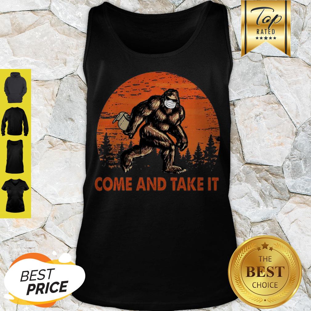 Cute Bigfoot Sasquatch Come And Take It Sunset Toilet Paper Shirt