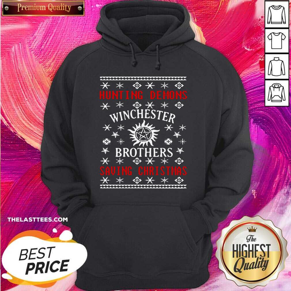 Cute Hunting Demons Winchester Brothers Saving Christmas Ugly Shirt
