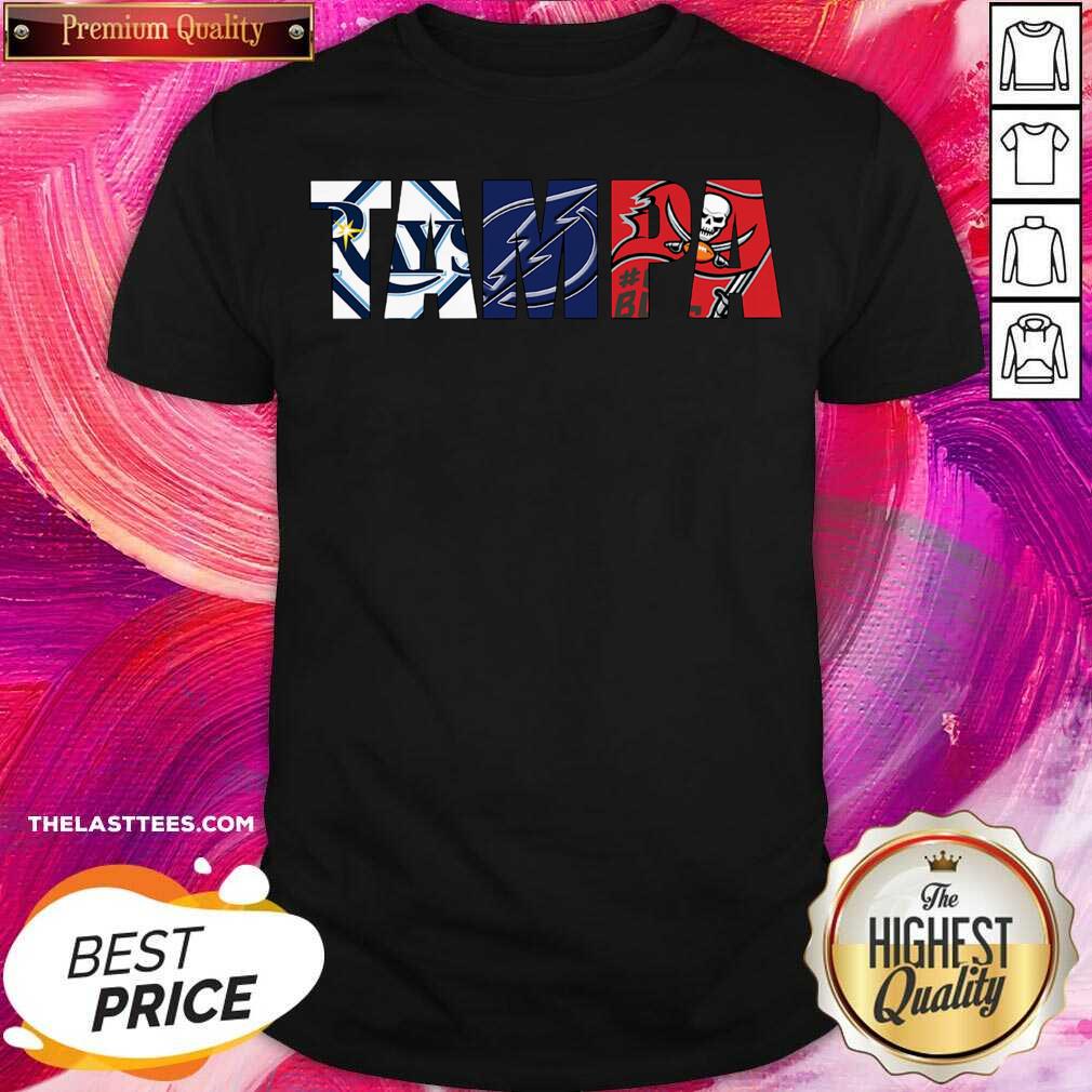 Cute Tampa Bay Rays Tampa Bay Lightning And Tampa Bay Buccaneers Shirt