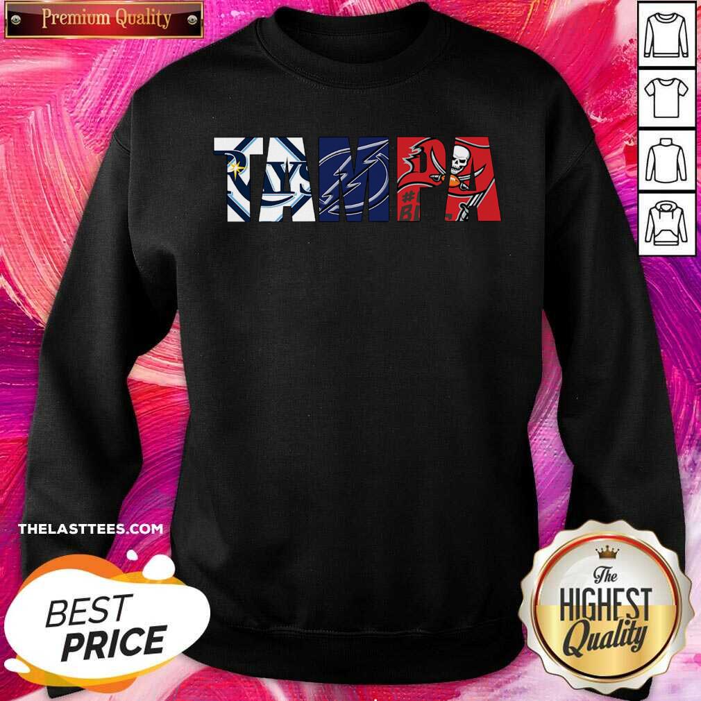 Cute Tampa Bay Rays Tampa Bay Lightning And Tampa Bay Buccaneers Shirt