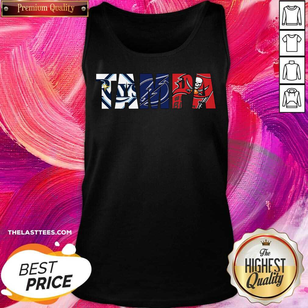 Cute Tampa Bay Rays Tampa Bay Lightning And Tampa Bay Buccaneers Shirt
