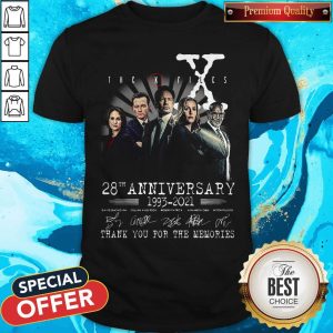 The X Files 28th Anniversary 1993 2021 Thank You For The Memories Signatures Shirt