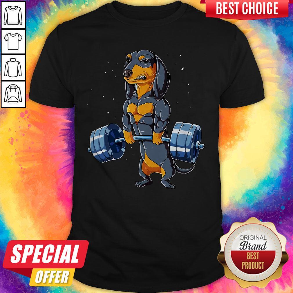 Dachshund Weightlifting Fitness Gym Shirt