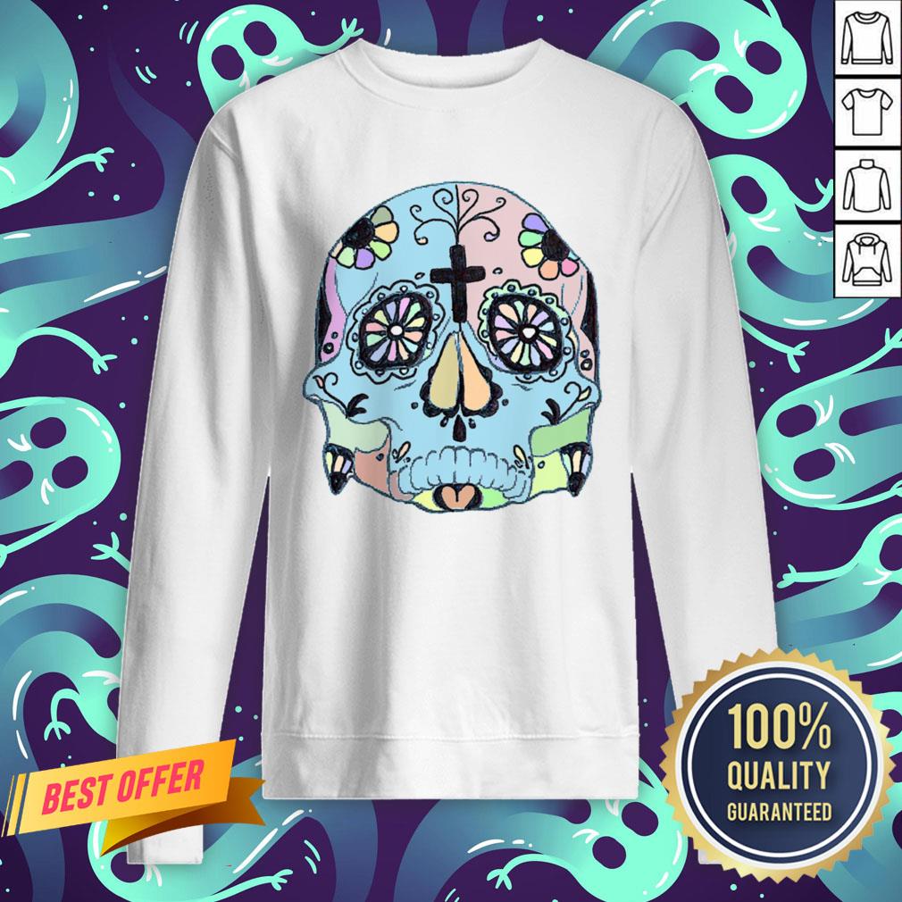 Day Of The Dead Dia De Los Muertos Psychedelic Pastel Sugar Skull Shirt