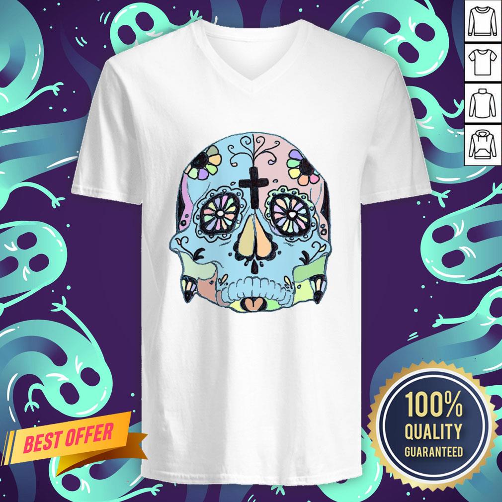 Day Of The Dead Dia De Los Muertos Psychedelic Pastel Sugar Skull Shirt