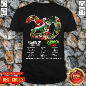 20 Years How The Grinch Stole Christmas Thank You For The Memories Signatures Shirt