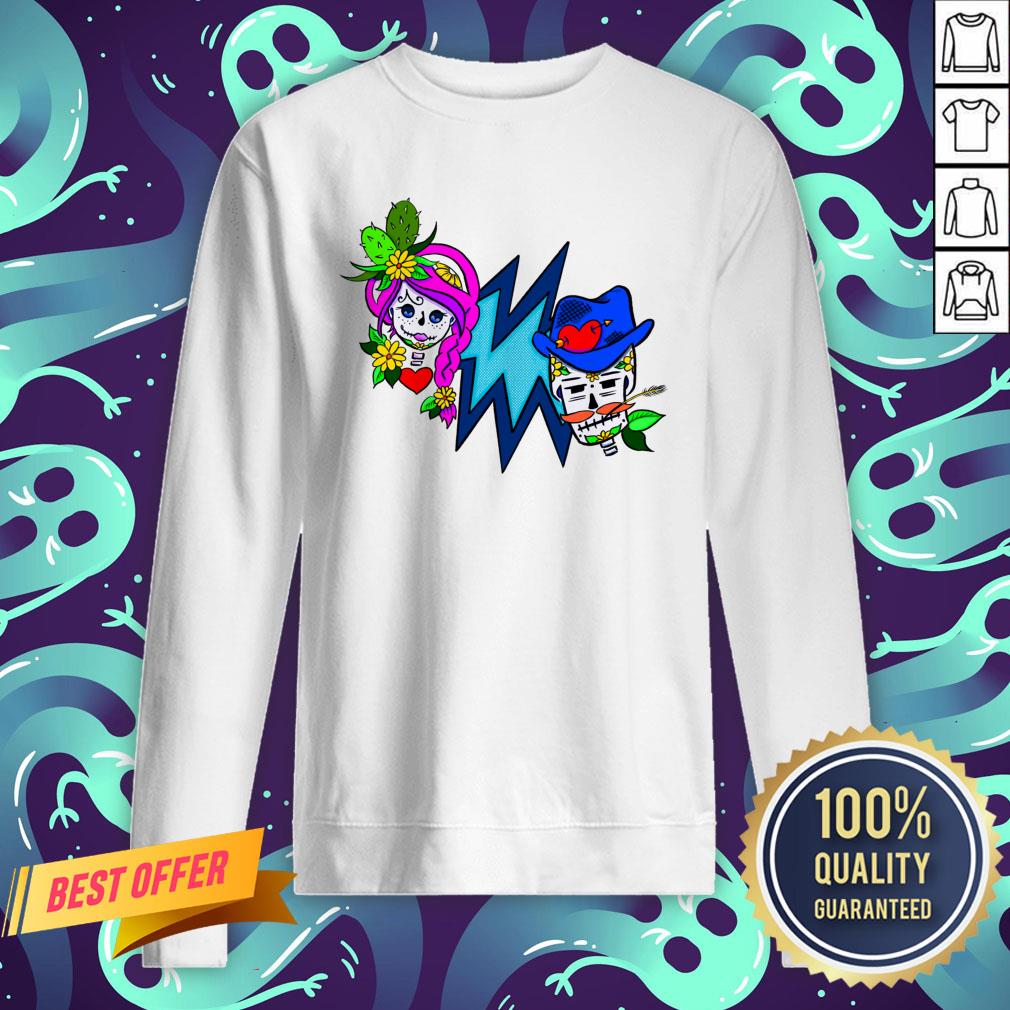 Desert Skeletons Couple Day Of The Dead Shirt