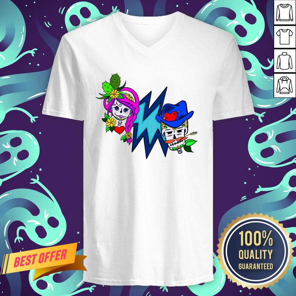 Desert Skeletons Couple Day Of The Dead Shirt