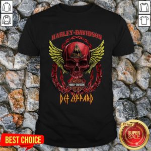 Skull Harley Davidson Motorcycles Def Leppard Shirt