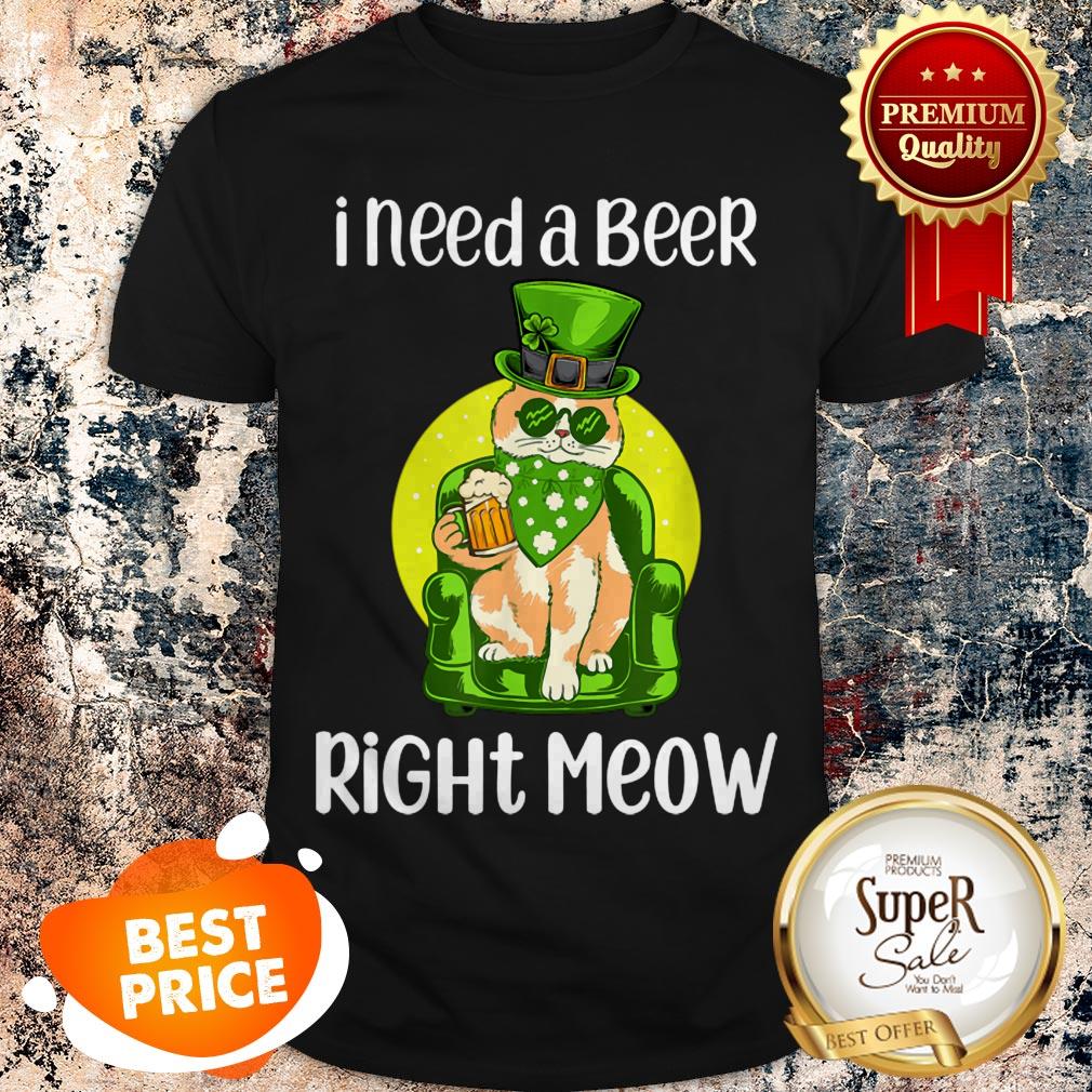 Nice Irish Beer Cat Funny St Patricks Day Drinking Cat Lover T-shirt