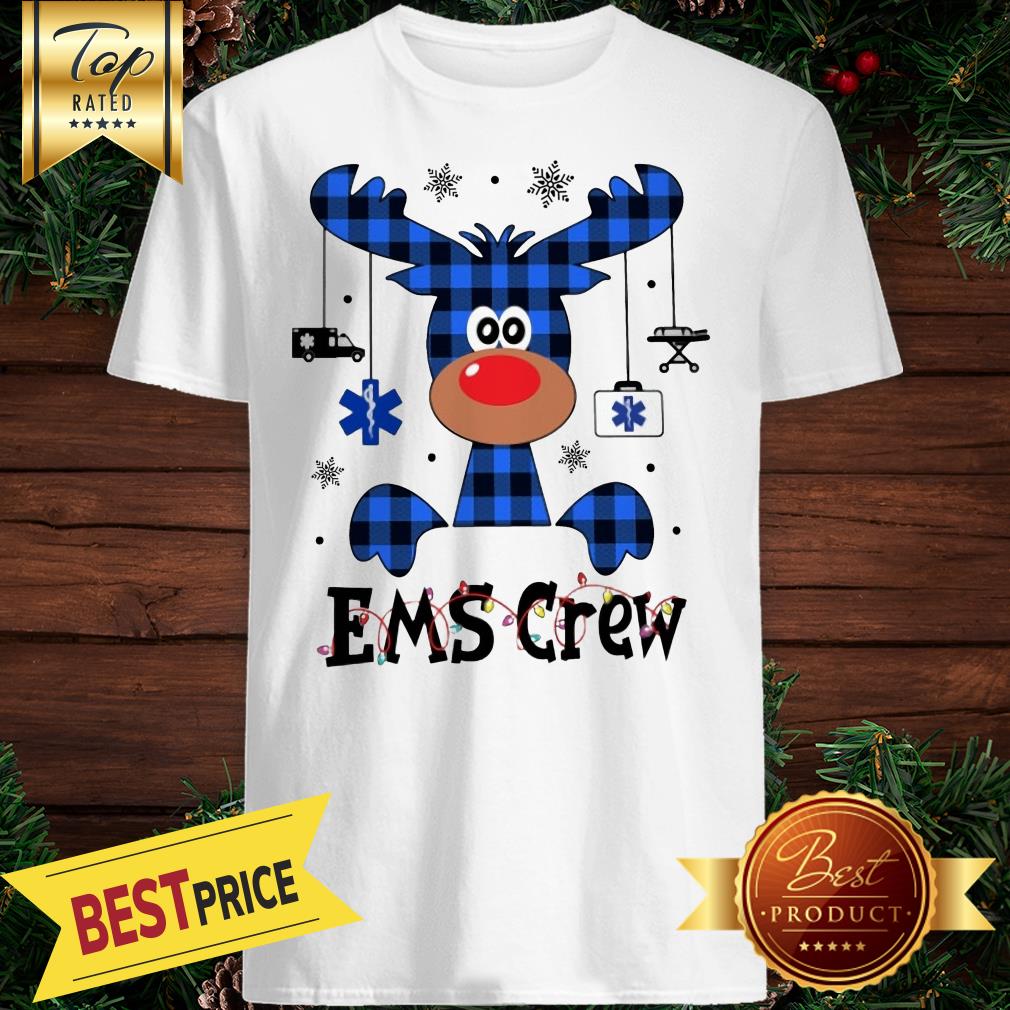 EMS Crew Christmas Reindeer With Gift Classic Shirt