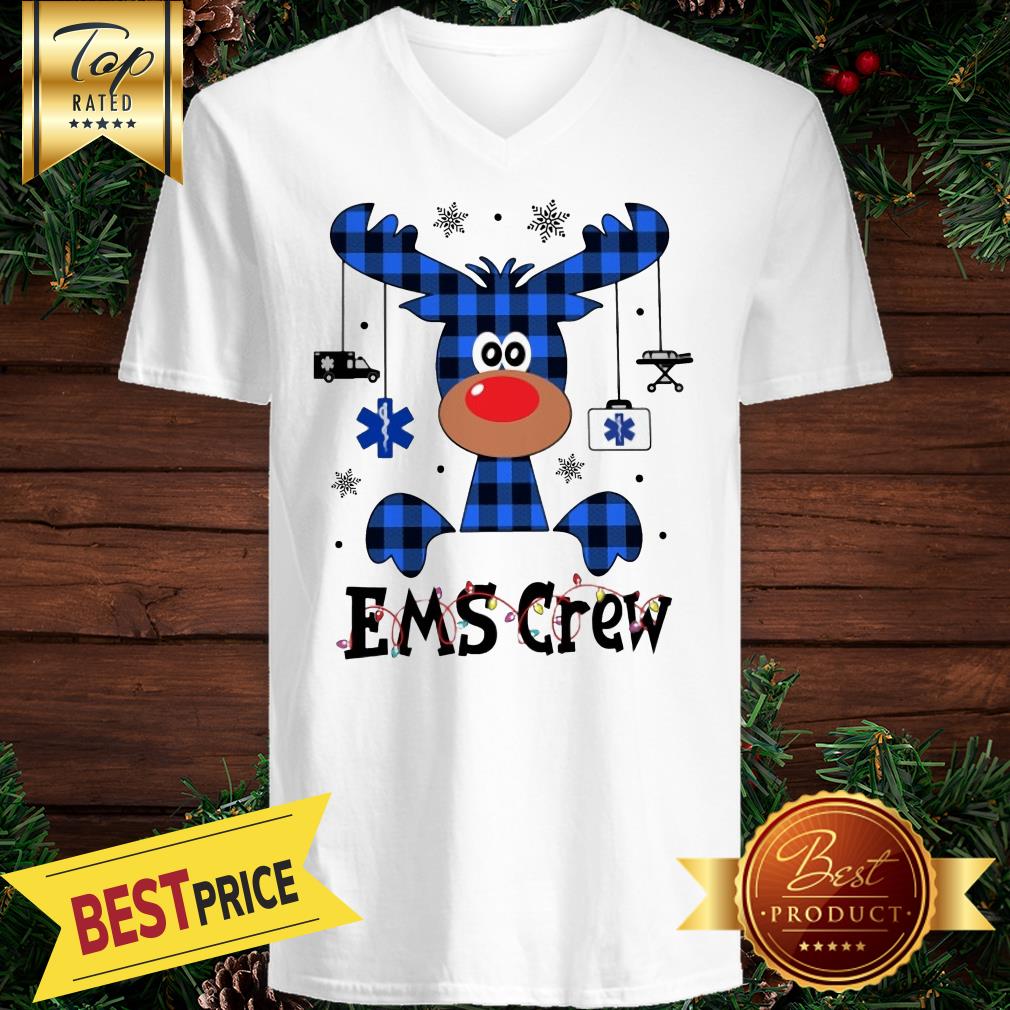EMS Crew Christmas Reindeer With Gift Classic Shirt