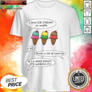 I Love Ice Cream In Waffle Shirt