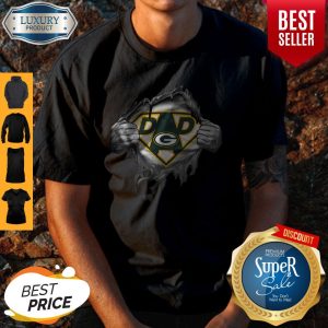 Pretty Blood Inside Me Dad Green Bay Packers Logo Shirt