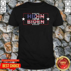 Top Hidin From Biden American Flag Shirt