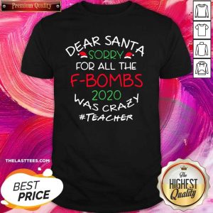 Nice Dear Santa Sorry For All The F Bombs 2020 Was Crazy Shirt