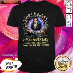 Top Harry Potter And The Deathly 23rd Anniversary 1997 2020 Thank You For The Memories Signatures Shirt