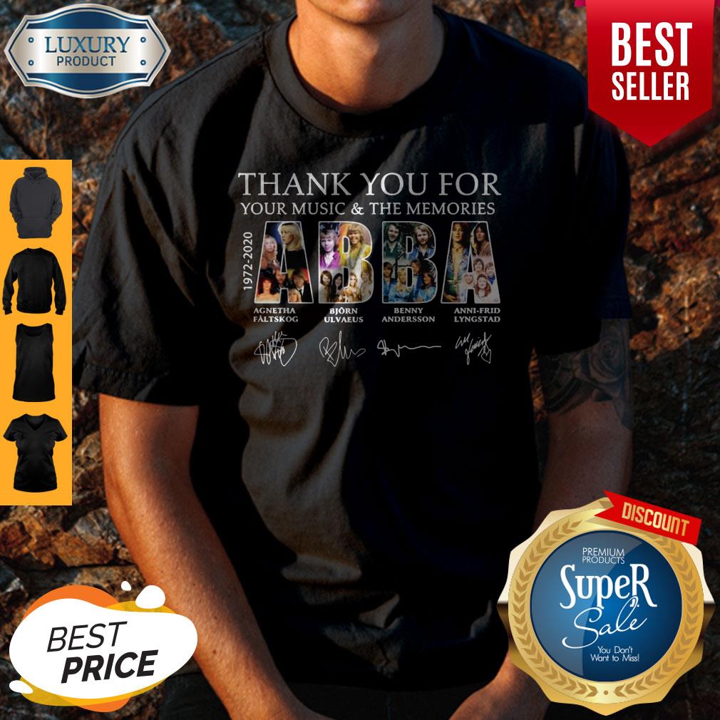 Funny Abba Thank You For Your Music And The Memories Signatures Shirt
