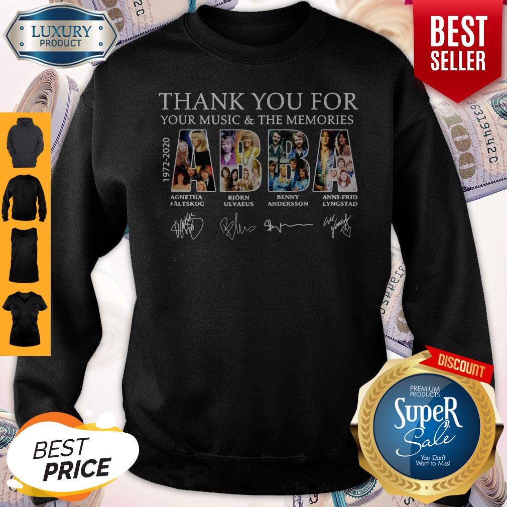 Funny Abba Thank You For Your Music And The Memories Signatures Shirt