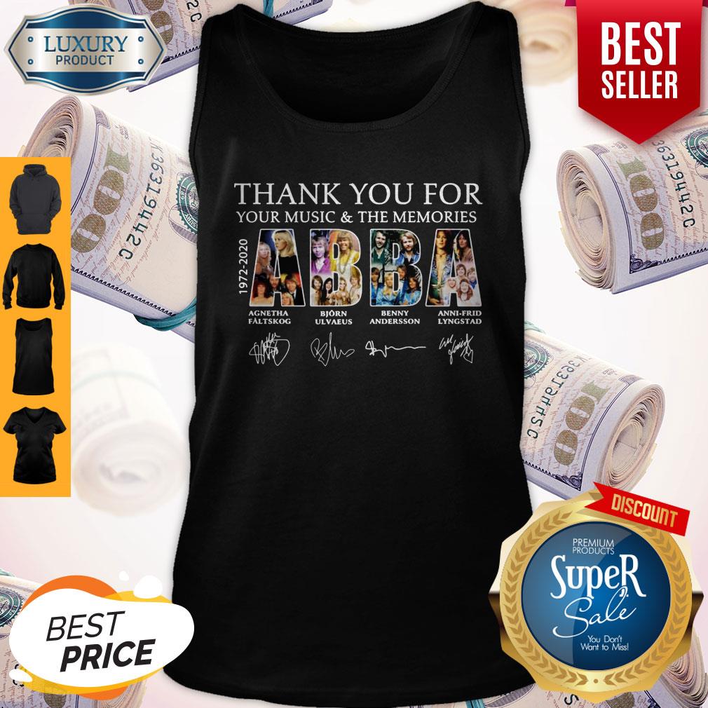 Funny Abba Thank You For Your Music And The Memories Signatures Shirt