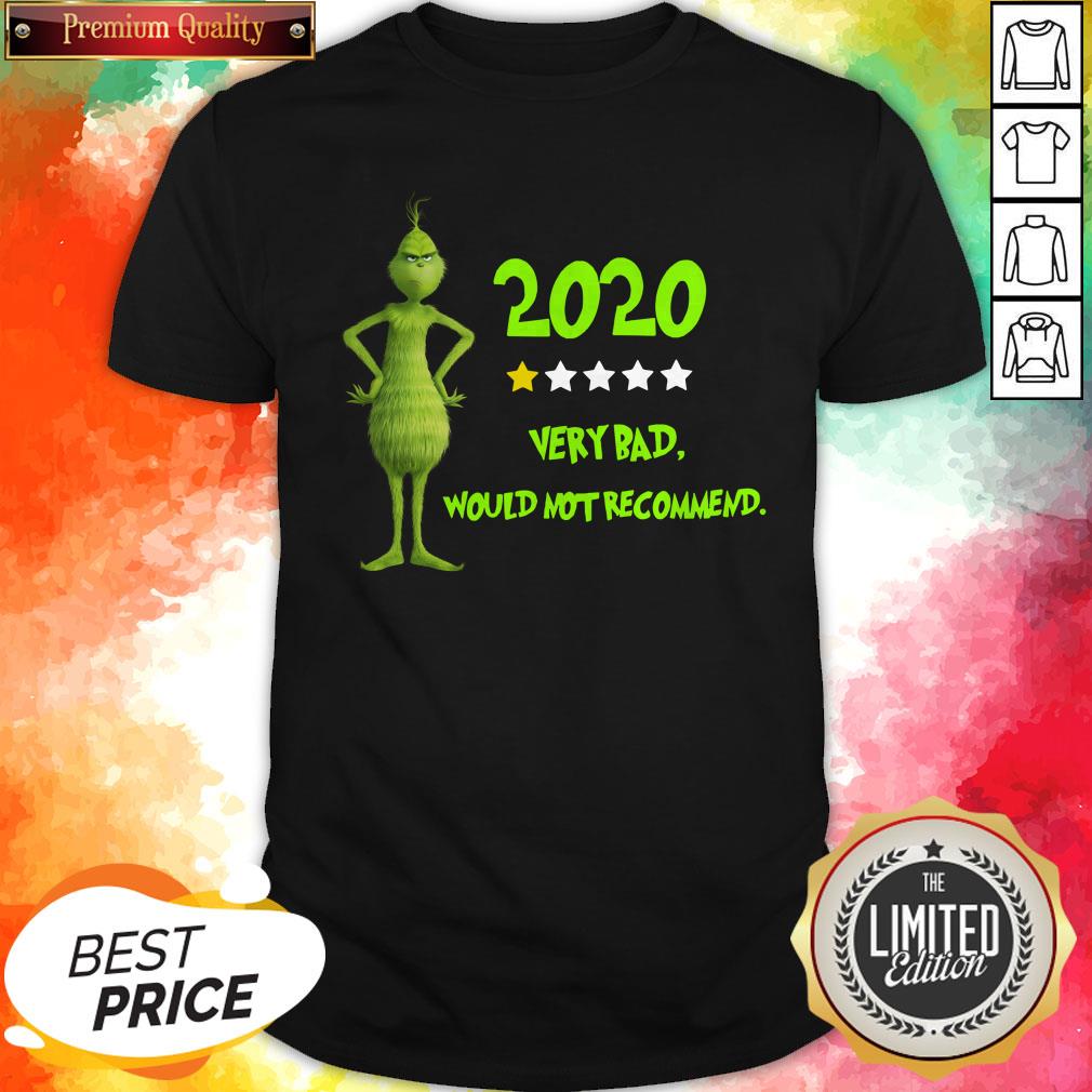 Funny Grinch Meme 2020 Very Bad Would Not Recommend Shirt