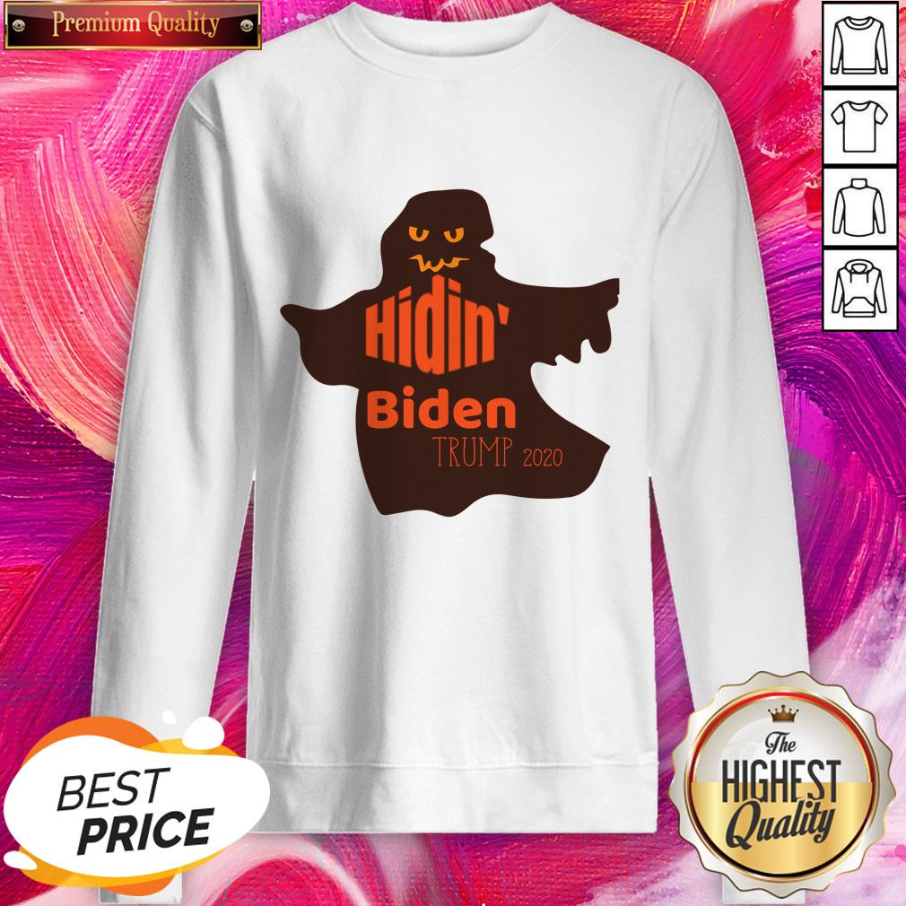 Funny Halloween Costume Hidin' Biden Trump 2020 Shirt