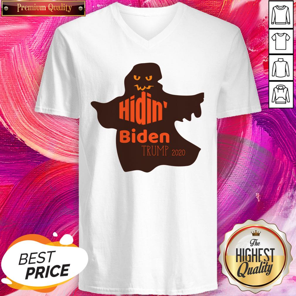 Funny Halloween Costume Hidin' Biden Trump 2020 Shirt