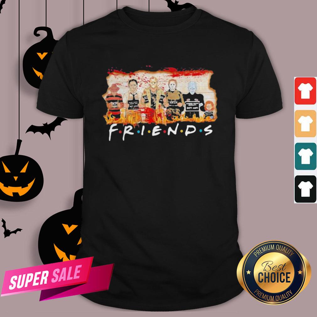 Funny Halloween Horror Characters Friends Blood Shirt